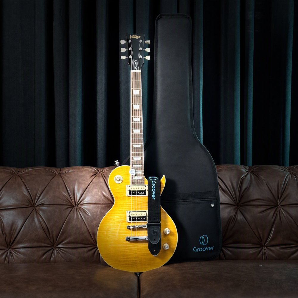 Guitarra Vintage Les Paul V100 AFD Apettite for Destruction Paradise com Bag