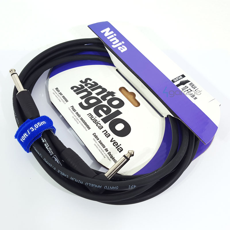 Cabo Santo Angelo Ninja Plug L para Guitarra Violão Baixo
