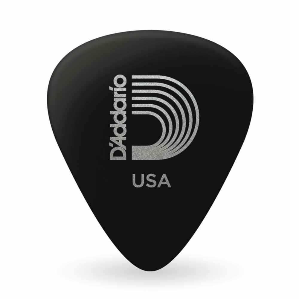 Palhetas D'addario Planet Waves Pretas de Celulóide Guitarra, Baixo, Violão