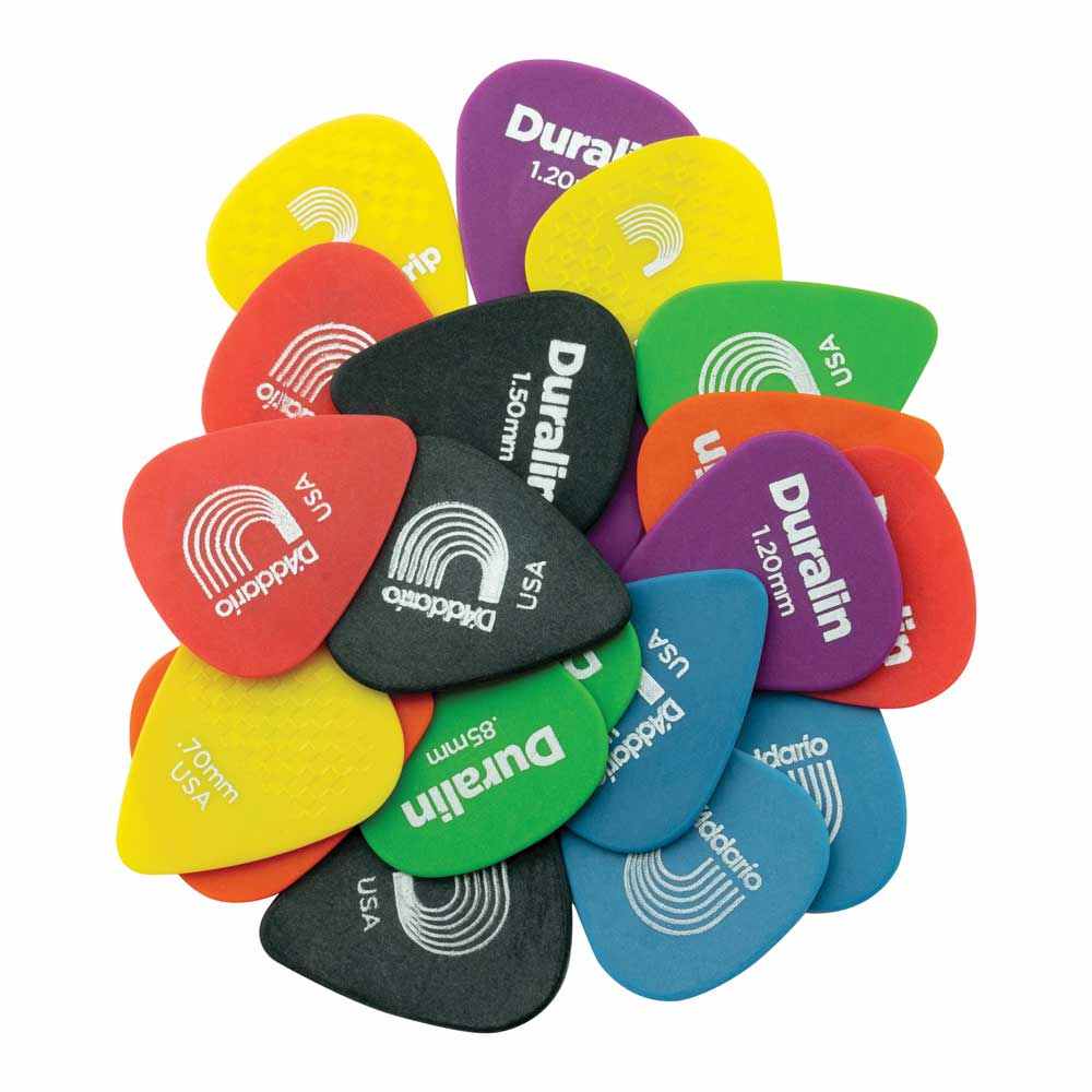 Palhetas D'addario Duralin p/ Guitarra, Baixo, Violão