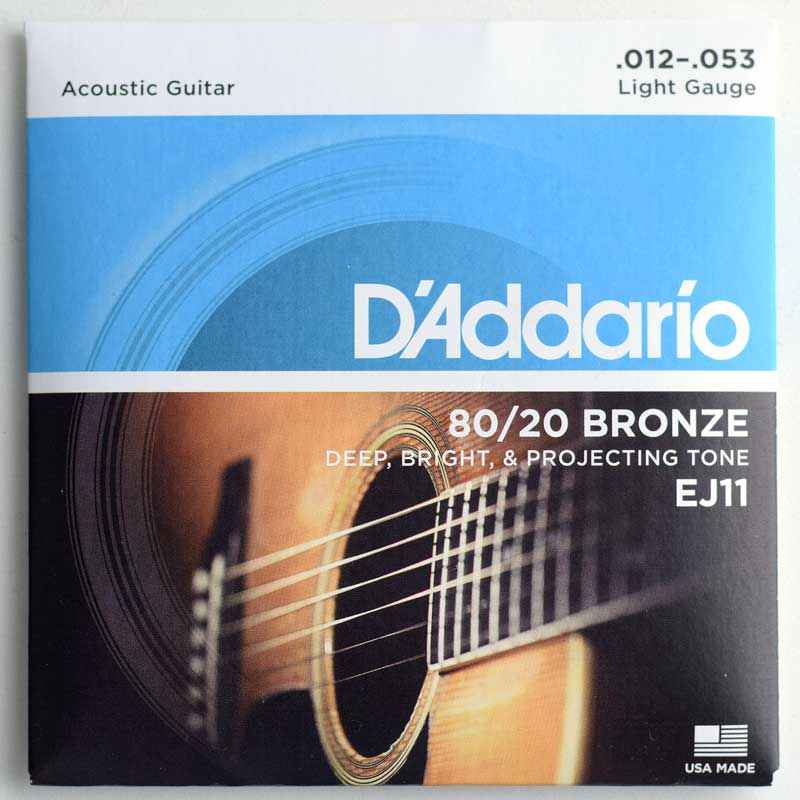 Cordas D'Addario Violão Folk Aço 80/20 Bronze (010, 011, 012 e 013)