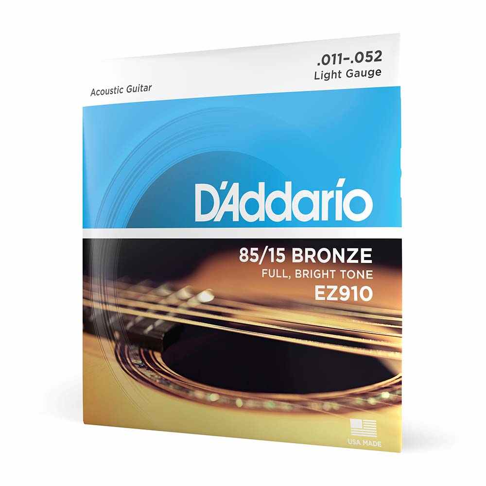 Encordoamento D'addario para Violão Folk Cordas de Aço Bronze 85/15