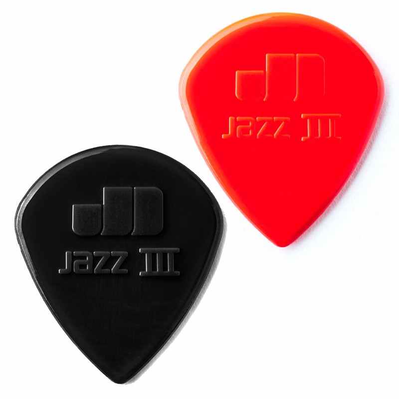 Palheta Dunlop Jazz 3 para Guitarra, Violão (Pacote c/ 6)