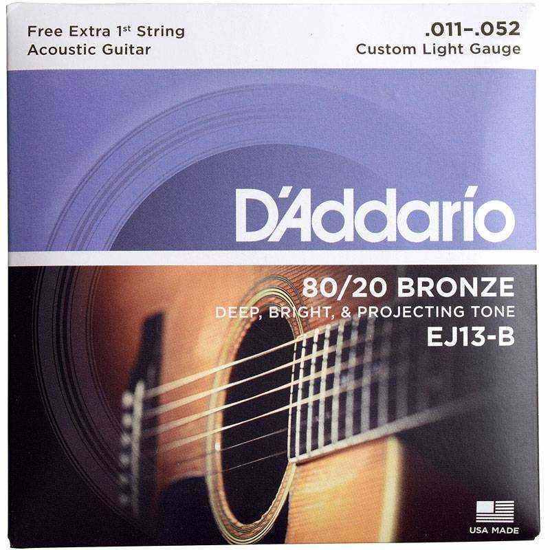 Cordas D'Addario Violão Folk Aço 80/20 Bronze (010, 011, 012 e 013)