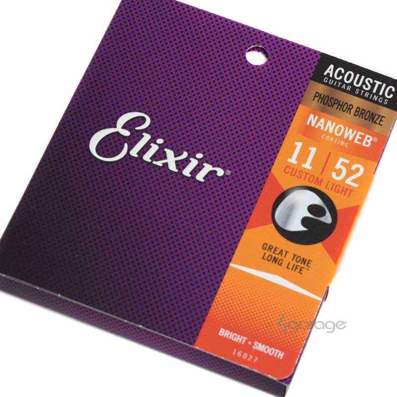 Cordas de Aço 011 Elixir Phosphor Bronze para Violão