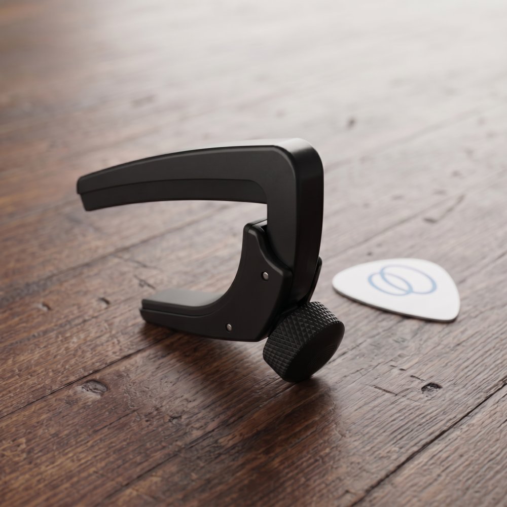 Capo D'Addario Lite PW-CP-07 para Violão e Guitarra com Ajuste Micrométrico de Tensão em ABS de Alta